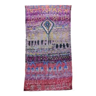 1960s Moroccan Collector Wool Rug - 5'9" X 11'0" Ft For Sale