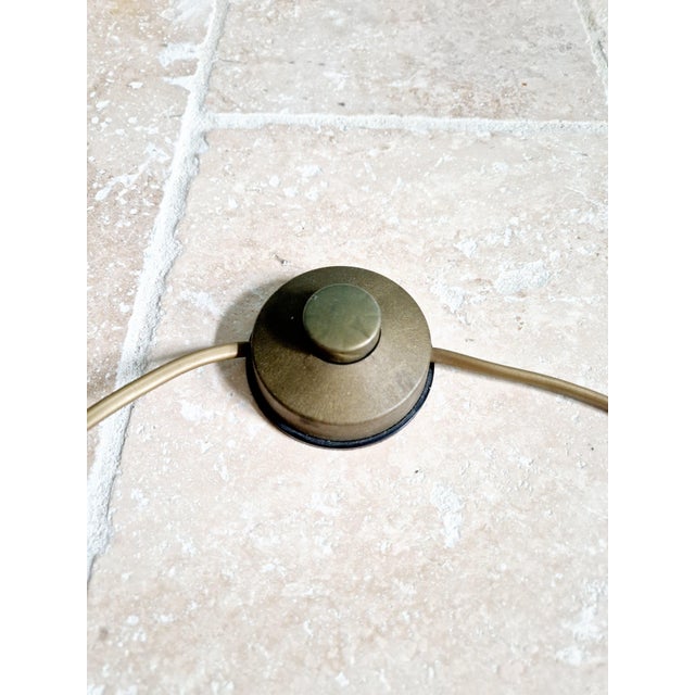 Chrome-Plated Metal and Brass Floor Lamp, 1970s For Sale - Image 10 of 15