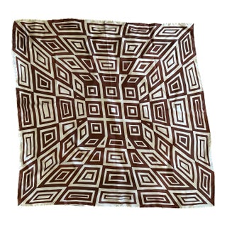 Vintage Op Art Scarf Textile Panel For Sale