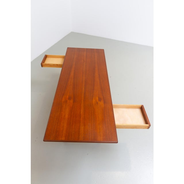 Danish Modern Teak Coffee Table with Drawers and V-Legs by E. W. Bach, 1960s For Sale - Image 11 of 18