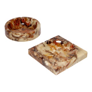 Vintage "Ultra Stone" Ashtrays by Sunlight Industries - Set of 2 For Sale