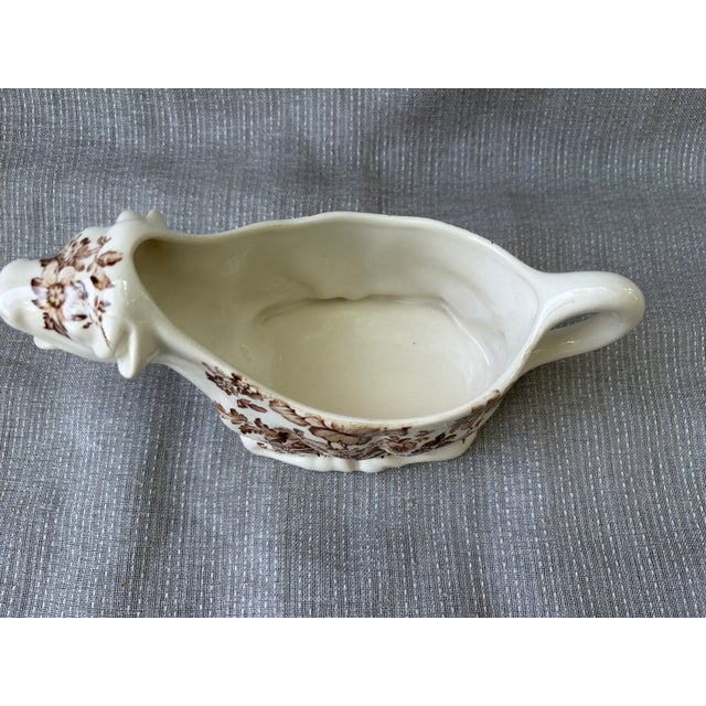 White Vintage Ironstone Cow Creamer Royal Crownford England For Sale - Image 8 of 15