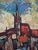 Henry Maurice Danty, Brittany, Church Seen the Port, Oil on Canvas For Sale - Image 4 of 8