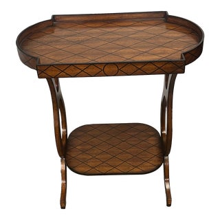 Mid 20th Century Maitland Smith Two Tiered Painted Side Table For Sale