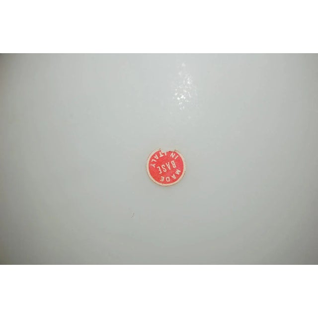 1960s Vintage Murano Glass Long Neck Table Lamps in White Satin For Sale - Image 5 of 9