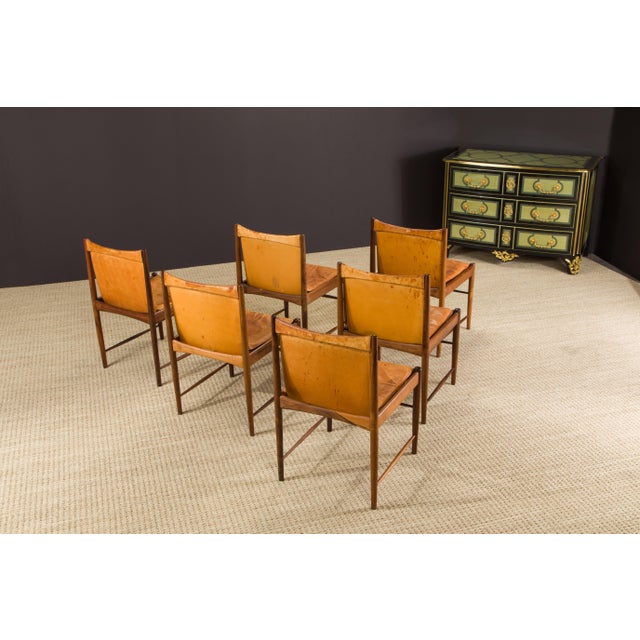 Sergio Rodrigues for Oca Jacaranda & Leather Cantu Chairs, c 1959 Brazil, Signed - Set of 6 For Sale - Image 12 of 12
