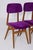 Mid-Century Modern Italian Chairs in Purple Velvet, 1960, Set of 6, in Very Good conditions. Designed 1960 to 1969