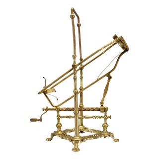 French Art Deco Brass and Bronze Mechanical Wine Pourer Stand, 1930s For Sale