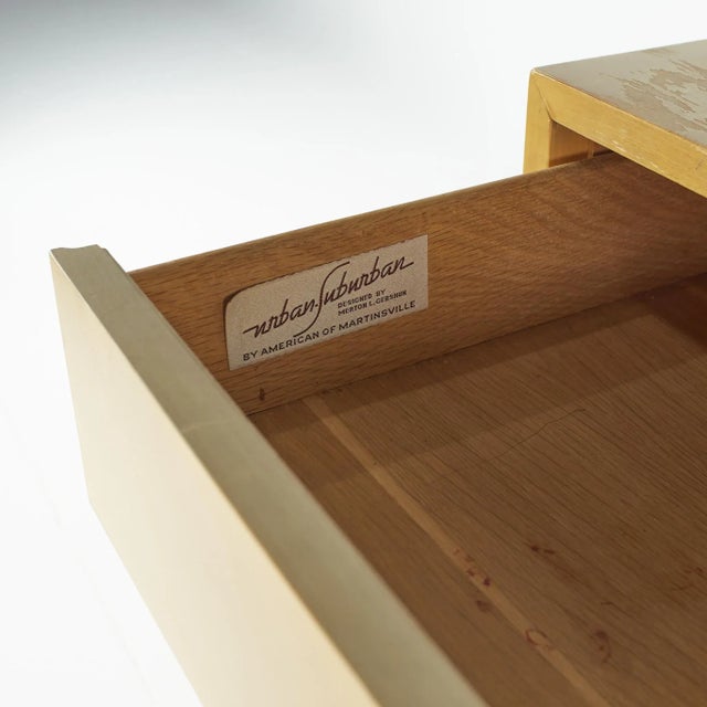 Merton Gershun for American of Martinsville Mid Century Urban Suburban 5-Drawer Highboy Dresser For Sale - Image 11 of 12