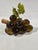 Modern Acrylic Lucite Glass Grapes on Driftwood Cluster Mid Century Modern Avacado Green For Sale - Image 3 of 6