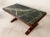 Dark Green Mid 20th Century Unique Marble and Wood French Inspired Trestle Console/Libaray/Coffee/Cocktail/Display Table Great Vintage Condition For Sale - Image 8 of 11