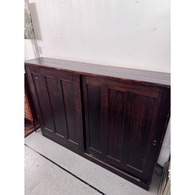 Antique Mailroom Eighty Cubbies With Sliding Doors | Chairish
