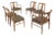 Six Mid-Century Modern Medium Light Walnut Dining Chairs New Upholstery MINT For Sale