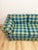 Vintage MCM Retro Plaid Sofa in Electric Blue and Green With Nailhead Trim For Sale In Tampa - Image 6 of 13