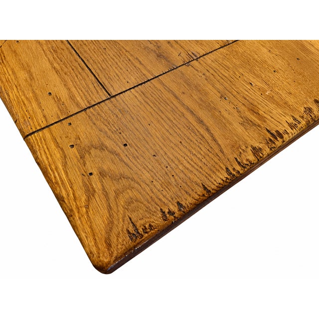Antique French Oak Farmhouse Dining Table, 1900 For Sale - Image 9 of 11