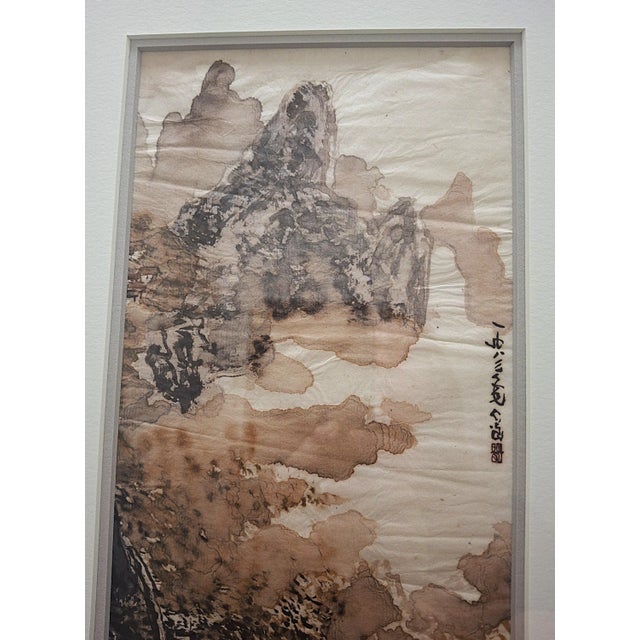 Chinese Ink Wash Watercolor by Yang Yang For Sale - Image 9 of 13