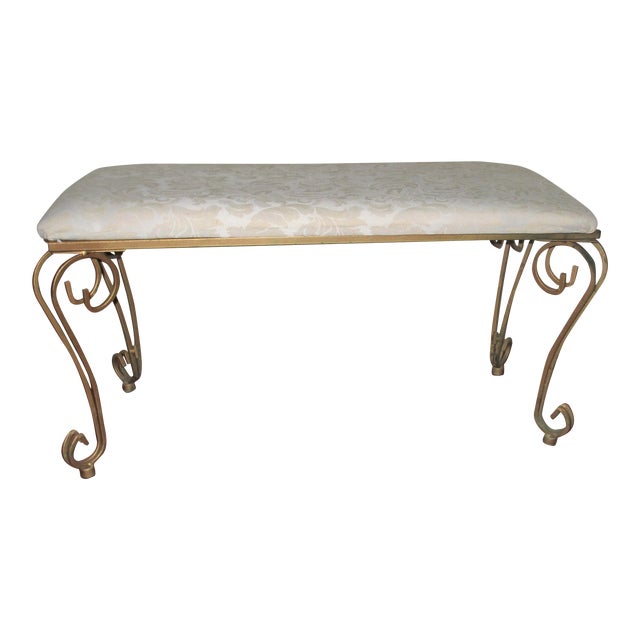 Vintage Ornate Wrought Iron Vanity Bench / Stool Chairish