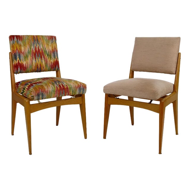 Set of Mid-Century Modern Dining Chairs, France, 1950s For Sale