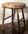 Brown Early 19th Century American Empire Faux Bamboo Windsor Stool with Upholstered Seat For Sale - Image 8 of 11
