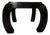 Loom Arc Ribbed Sculptural Black Accent Table For Sale