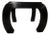 Loom Arc Ribbed Sculptural Black Wood Side Table For Sale