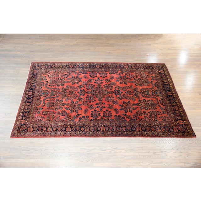 Early 20th Century Persian Sarouk Mohajeran Rug For Sale - Image 11 of 12