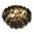 Modernist Handblown Murano Smoked Glass Polyhedral Flush Mount W/ Brass Fittings For Sale
