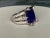 AGL Certified Natural 35.12 Carat Cushion-Cut Tanzanite Ring 4.5 Carat Diamonds For Sale - Image 16 of 18
