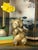 Mid-Century Modern Vintage Brass Bronze Lucky Bamboo Panda Statue Sculpture Figure For Sale - Image 3 of 12