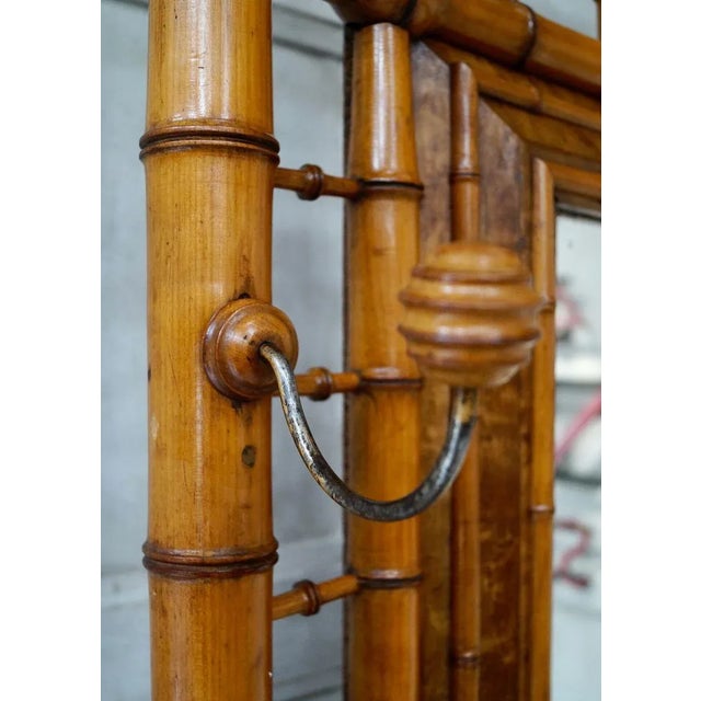 Wood French Victorian Faux Bamboo Hall Stand For Sale - Image 7 of 16
