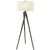 Transitional Chapman & Myers by Visual Comfort Signature Tripod Floor Lamp in Tudor Brown with Linen Shade For Sale - Image 3 of 3