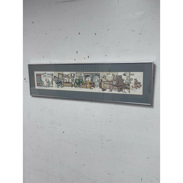 Gray Circa 1985 Robert Marble "The Bank" Offset Lithograph + Signed Edition 20/750 For Sale - Image 8 of 13