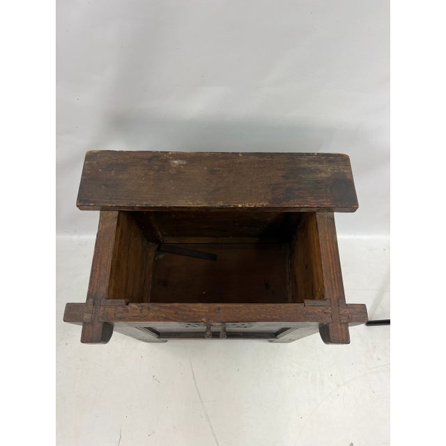 Wood Early Antique Korean Tansu Chest / Side Table For Sale - Image 7 of 13