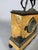Yellow Charles X Style Mantelpiece Set with Horse Clock and Pair of Casseroles For Sale - Image 8 of 12