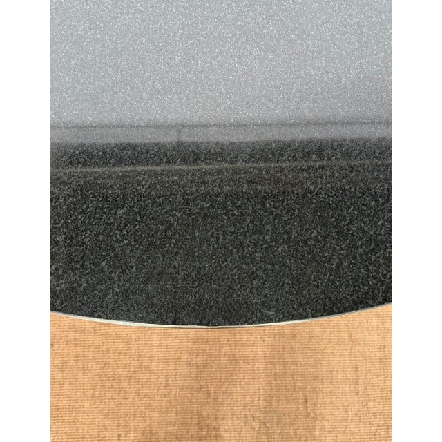 1970s Brueton Anello Black Granite and Stainless Steel Pedestal Round Dining Table For Sale - Image 9 of 12