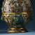 Bronze Antique Chinese Bronze Vase With Gold & Silver Inlay, Gemstones & Chain Handle For Sale - Image 8 of 10