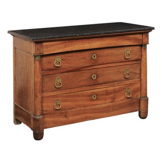 Early 19th C. French Marble Top Commode For Sale