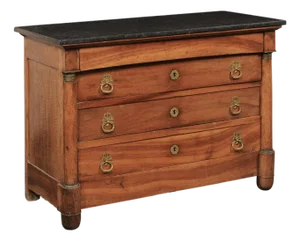 Early 19th C. French Marble Top Commode