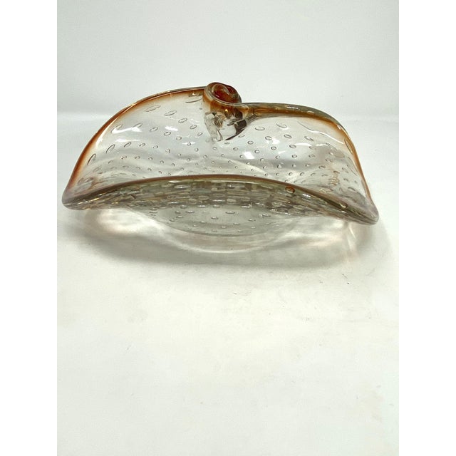 Traditional Vintage Bullicante Murano Glass Dish For Sale - Image 3 of 5