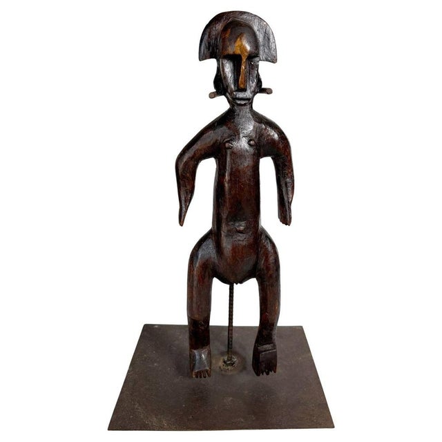 African Sculpture of Man in Wood, 1920 For Sale - Image 12 of 12