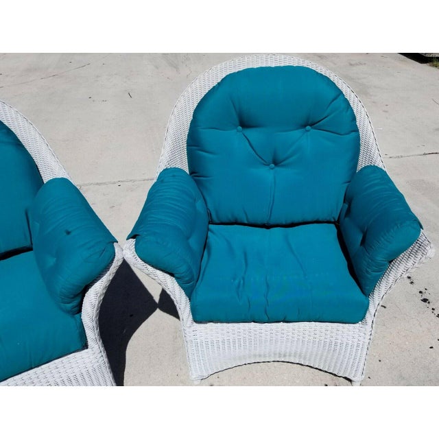 Offering One Of Our Recent Palm Beach Estate Fine Furniture Acquisitions Of A Set of 2 LLOYD FLANDERS LOOM Wicker Over-...