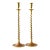 Oversized 19" Brass Twist Candlesticks For Sale
