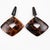 Mid-Century Modern Monies Tortoise Resin Carved Clip Earrings For Sale - Image 3 of 7