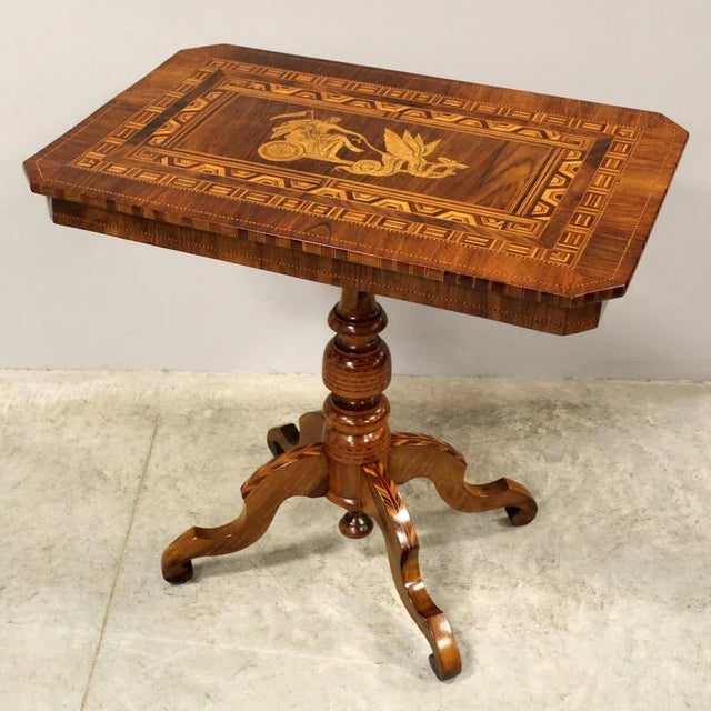 Walnut Tarsia Rolo Coffee Table, Italy, 19th Century For Sale - Image 5 of 11