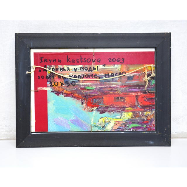 Realism Trees by the Water.Modern Original Hand Painting. For Sale - Image 3 of 11