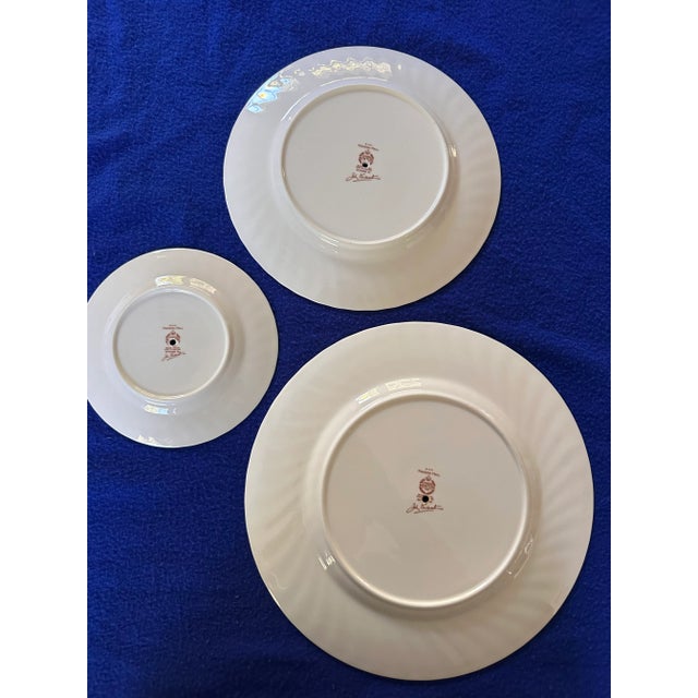 1980s Minton China Plated Green Haddon Hall Design 3Tier Cake Stand