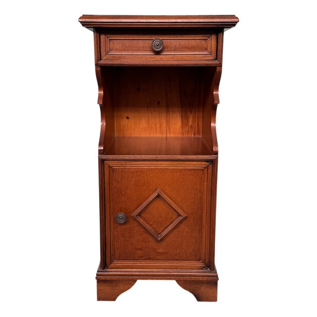 Vintage Italian Wooden Nightstand, 1970s For Sale