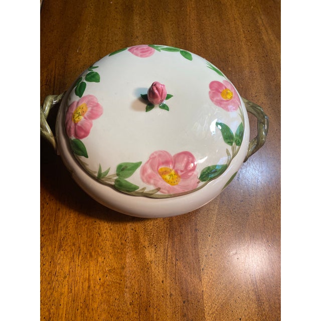 Franciscan China Franciscan Desert Rose 7” Covered Vegetable Casserole Dish Usa For Sale - Image 4 of 12