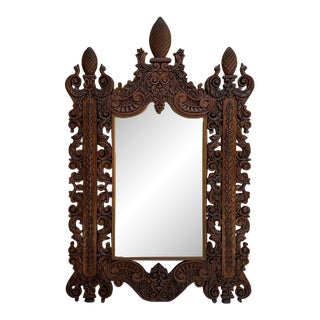 19th Century Hand-Carved Renaissance Revival Mantel Mirror For Sale