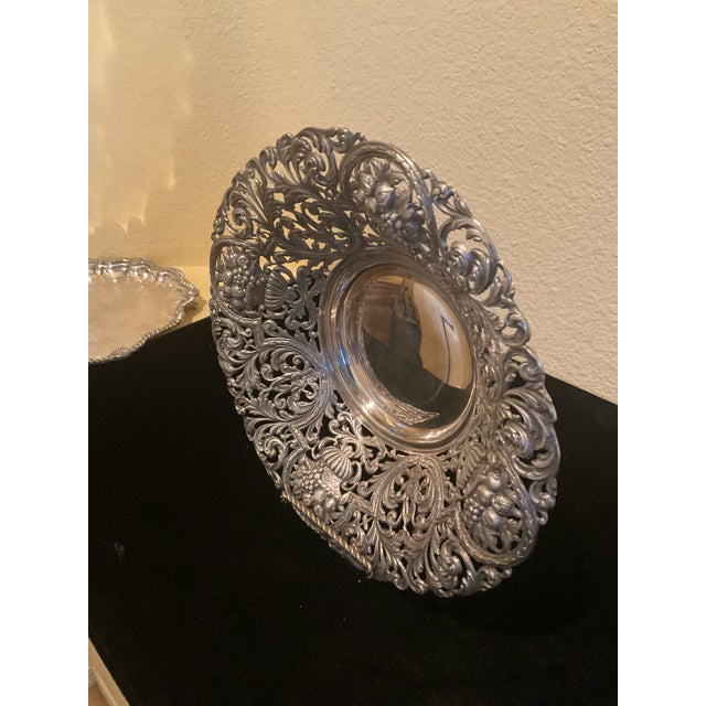 Art Nouveau Silverplated Embossed Bowl For Sale - Image 9 of 10